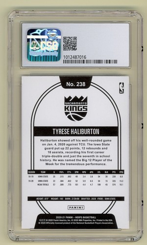 Tyrese Haliburton 2020 Donruss Panini Hoops Prizm Draft Silver Indiana Pacers - Picture 17 of 19