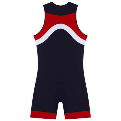 Men's One Piece Swimsuit Swimming Costume Bathing Suits Athletic Short Jumpsuit - Picture 16 of 60