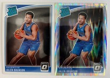 (2) 2018-19 Donruss Optic Jalen Brunson Rated Rookie Shock #179 + Base RC Knicks