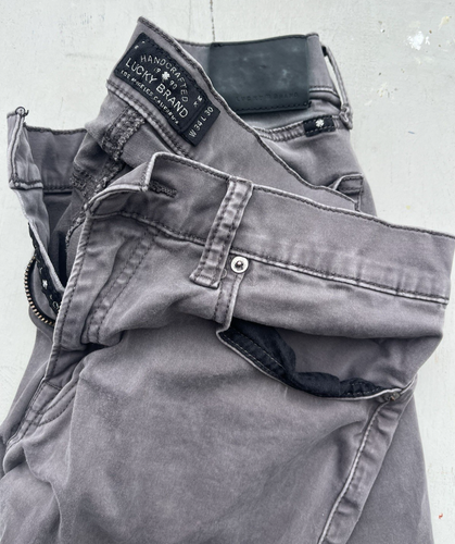 Men's Lucky Brand Jeans Gray 121 Heritage 34x30 Lightweight Straight City Slim - Picture 11 of 16