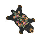 Floral Black Bear Rug