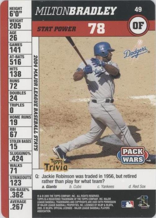 2005 Topps Pack Wars - Milton Bradley #49 - 1 of 1