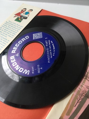 Vintage Lot Little Wonder Book 45 RPM Records Pinocchio shy kitten pooh frances - Picture 7 of 10