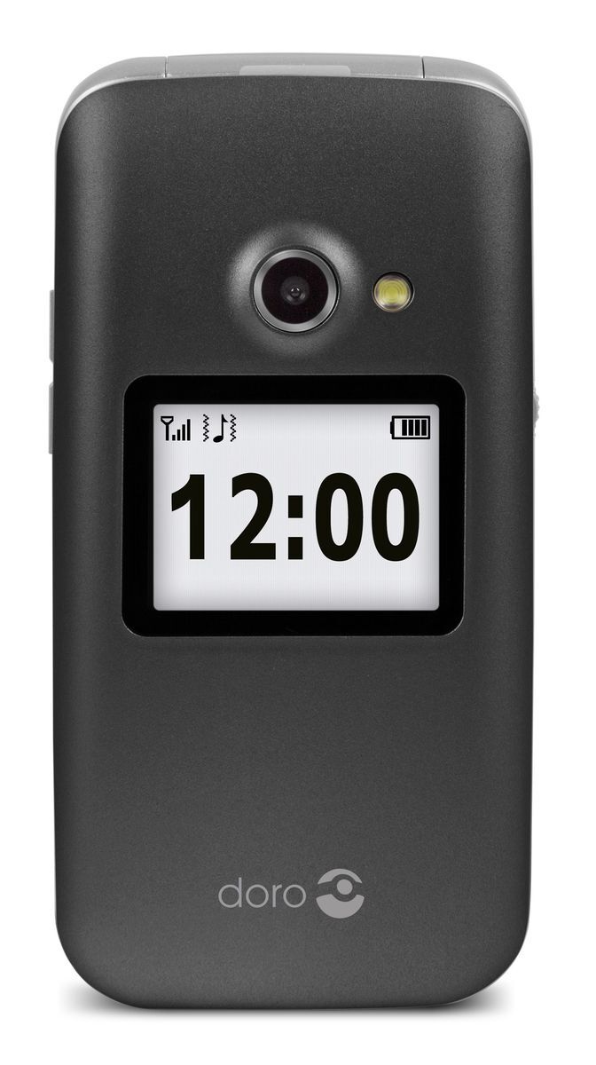 Мобильный телефон Doro 2424 GSM с элегантным дизайном клапанов graphit/silber wie neu