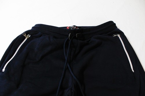 Galaxy By Harvic Men's Drawstring Waist Zip Pockets Joggers EJ2 Navy Size XL NWT - Picture 2 of 4