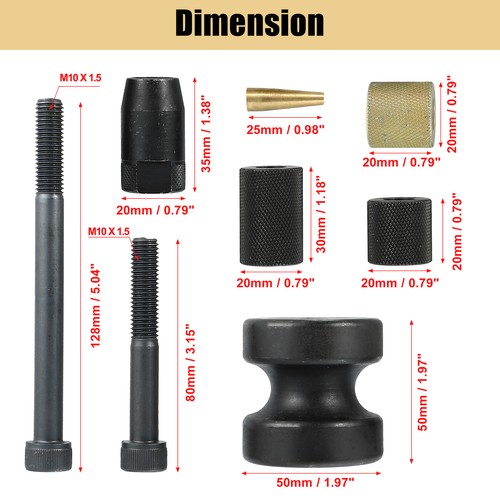 1 Satz Injektorabzieher und Dichtung Installer Werkzeug für BMW 130192 130195 - Bild 7 von 7