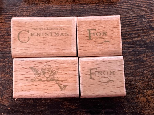 Anna Griffin Christmas Rubber Stamp Set with Ink Pad UNUSED Collectible - Picture 7 of 9