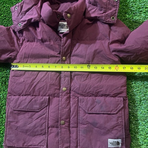Vtg 70s Brown Label The North Face Goose Down Made In USA Puffer Jacket Youth M - Picture 3 of 8