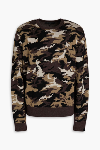 NEW rag & bone Camo Intarsia Wool Crew M supreme Army wacko maria retail $350 - Picture 1 of 6