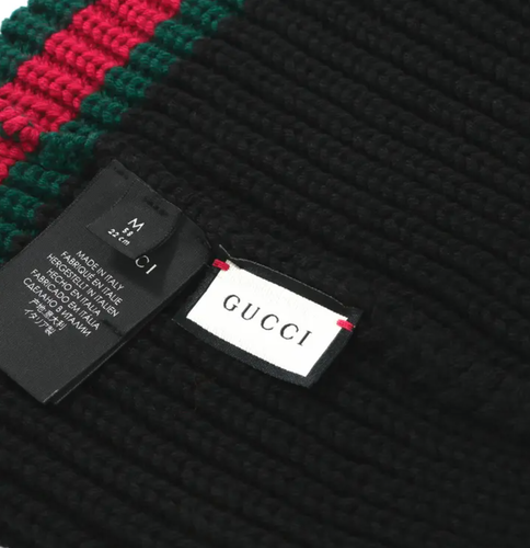 Gucci Web Rip Astuce Bonnet Unisexe Beanie Laine Cap M - Picture 6 of 10