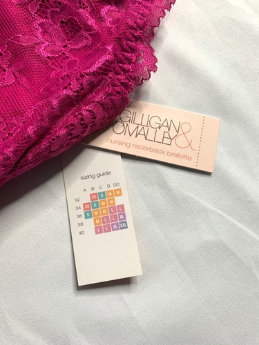 Very comfy Lace Racerback Nursing Bralette Medium 1 Hand Release Rose Purplish - Picture 2 of 5