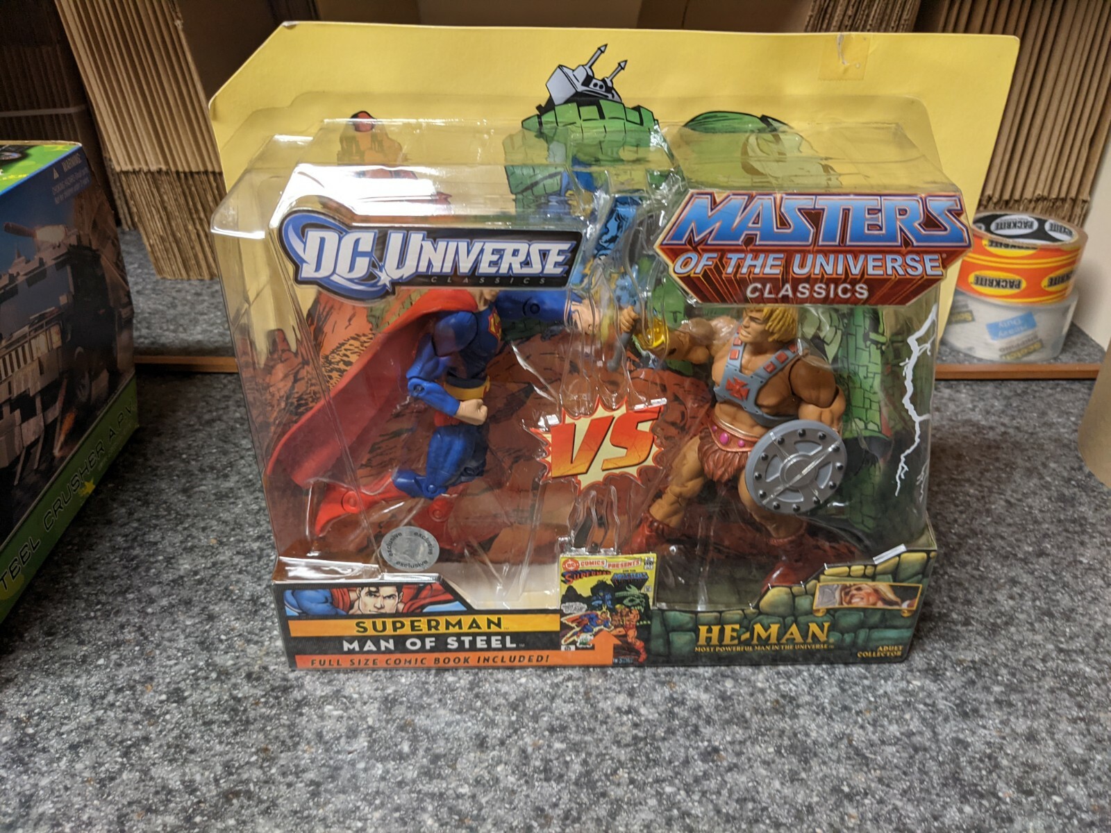 2009 Mattel DC MOTU Classics Superman Vs He-man 2 Pack Factory Sealed NIP TRU Ex