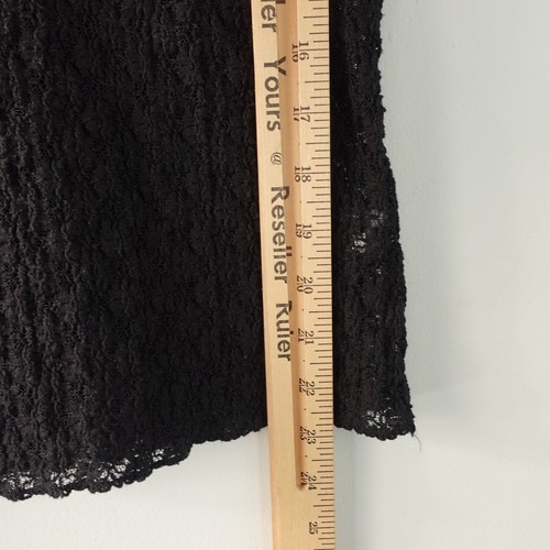 Banana Republic Vintage Shirt Large Black See Through Open Knit Bow Y2K Softgirl - Picture 6 of 12