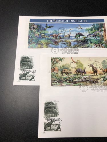 US 3136 The World Of Dinosaurs Set Of 2 First Day Of Issue W. 2 Artcraft Covers - Picture 2 of 4