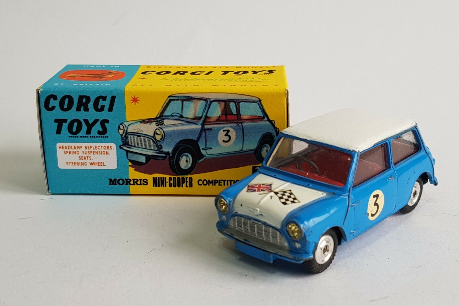 Corgi Toys 227 Morris Mini Cooper Competition Model No. 3, Good Condition Nowe super tanie