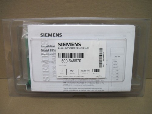 Siemens 500-648670 ZIC-8B 8 Output Zone Indicating Card - Picture 1 of 6