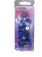 Hillman Thumb Tacks Package of 40 Blue Capped Head 122678-N NEW