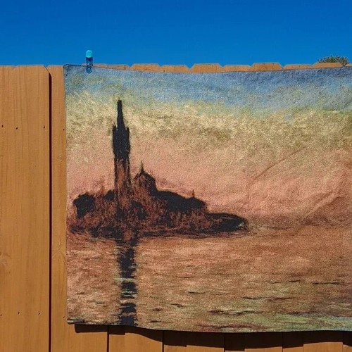 Arazzo San Giorgio Maggiore al tramonto Claude Monet da appendere a parete decorazione casa arte - Foto 2 di 6