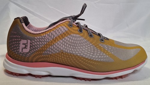 Footjoy FJ EmPower Womens Size 8 M Spikeless Golf Shoes 98003 Gray/Pink/Gold New - Picture 3 of 13