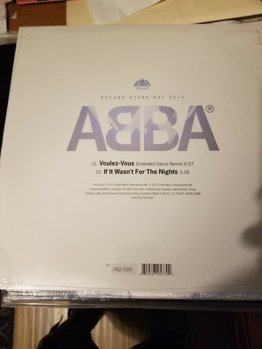 ABBA Voulez Vous RSD Record Store Day 12" Blue Glitter LP + Journal Prototype! - Picture 5 of 6