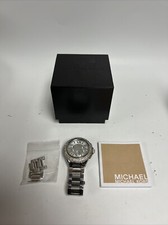 Michael Kors Womens Watch Camille MK-5634 Silver Crystals MK5634 Needs Battery