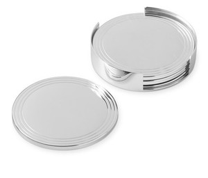 four designs Williams-Sonoma Holiday Toile 4 piece coaster set