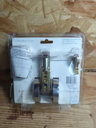 Ikonic Ashlee Entrance Set Chrome Metal Door Handles New - Picture 4 of 5
