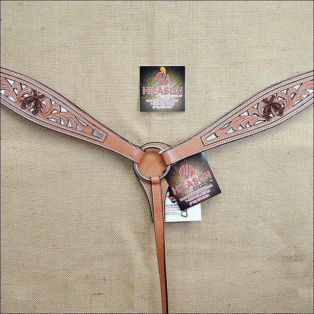 Western Breast COLLARE Horse Tack American Leather Tan Croce PISTOLA Concho U3BC Western Breast COLLARE Horse Tack American Leather Tan Croce PISTOLA Concho U3BC