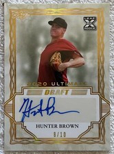 2020 Leaf Ultimate Draft HUNTER BROWN #BA-HB1 Autograph Gold Spectrum 8/10 Auto