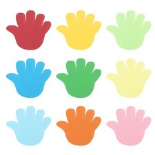 54PCS Handprint Cutouts Multicolored Bulletin Board Paper DIY Party Supplies