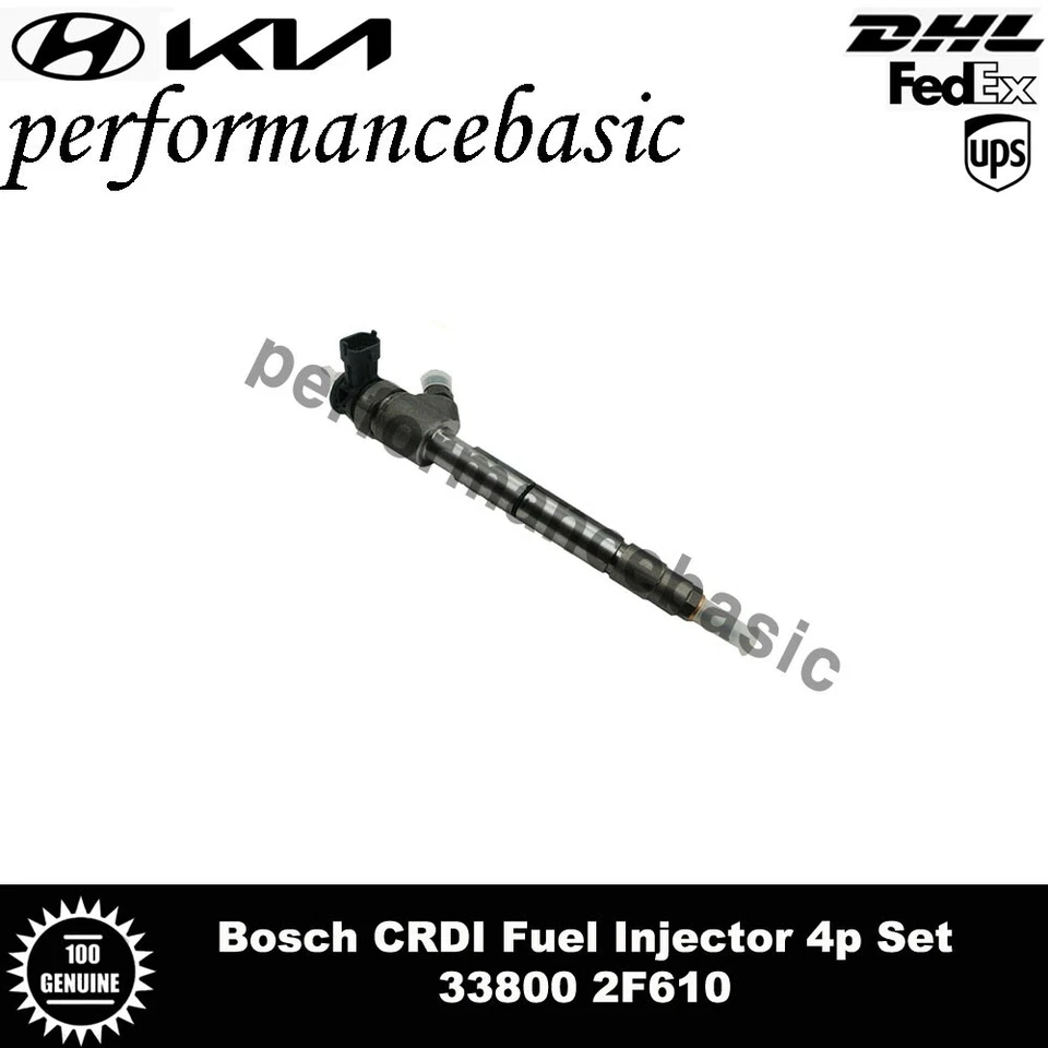 Inyector de combustible Bosch 33800 2F610 4 piezas CRDI para Kia Carnival Sedona Sorento 15-17 Foto 2 de 3