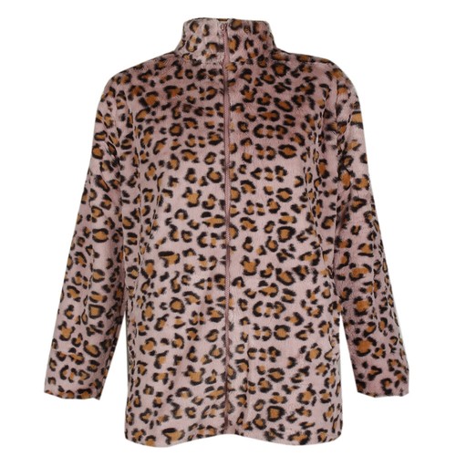 Janice Apparel Women's Faux Fur Animal Print Cheetah Tiger Zip Up Jacket - Bild 3 von 52