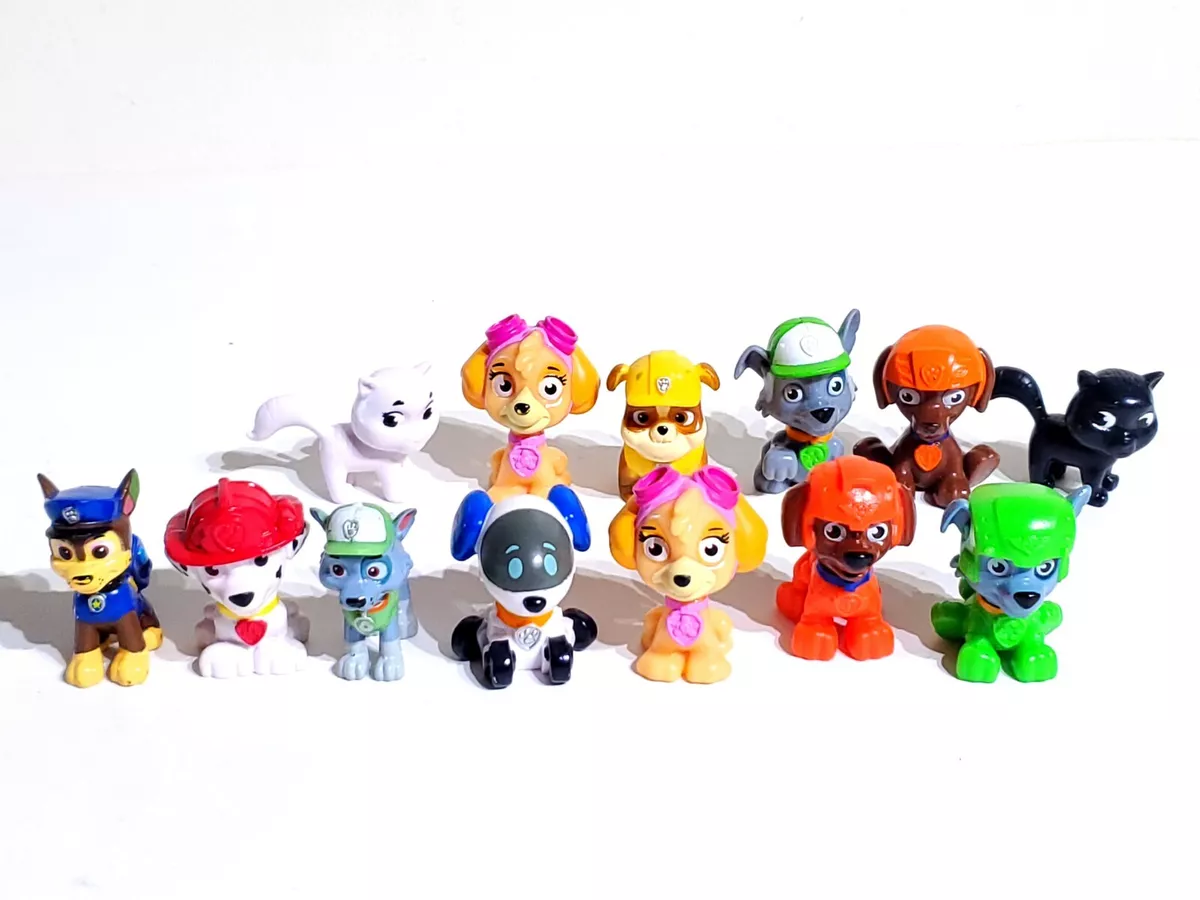 13 Mini Paw Patrol Toy Dog Figures w/ Helmets Chase, Skye, Ryder | eBay