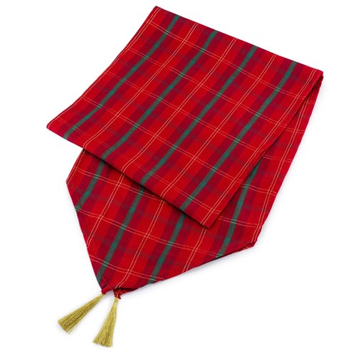 Celebright Christmas Metallic Tartan Tablecloth, Placemats, Runner & Napkin Sets - Picture 34 of 59
