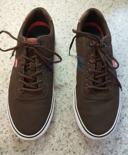 Men's Sneakers Levi's Brown #51777742N Size 12--Great Shape  - Picture 1 of 6
