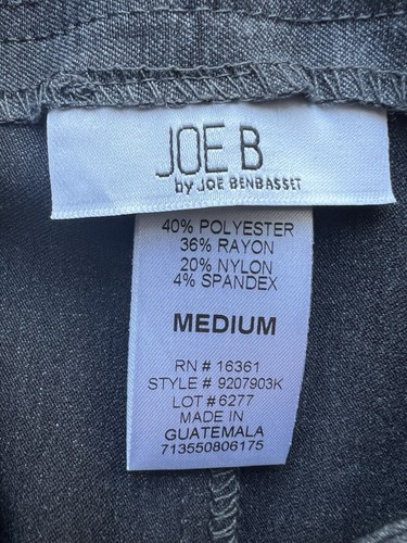 Joe Benbasset Zipper Pockets Pencil Skirt Heathered Black Stretchy Sz M - Picture 3 of 5