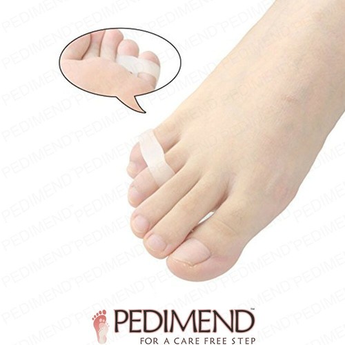 PEDIMEND Silicone Gel Double Loop Toe Separator 1PAIR Broken Pinky Toe Corrector - Picture 3 of 7