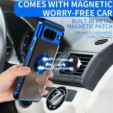 For Google Pixel 6 7 8 Pro Magnetic Car Ring Holder Phone Case Screen Protector
