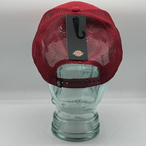 New Dickies Workwear Trucker Hat Red Mesh Adjustable Snap back Cap - Picture 4 of 8