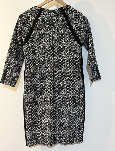 Autograph Shift dress longsleeve black stretch size8 work cocktail corporate - Picture 2 of 15