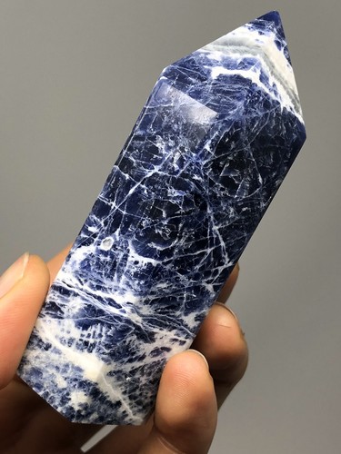 Sodalite 6.8oz Tower Point Calcite Healing Energy Generator Reiki Intuition N11 - Picture 3 of 12