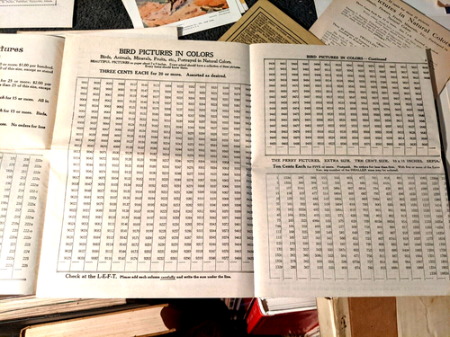 Huge Lot 100+ PERRY PICTURES original Prints Order Forms Box 1922 1923 1926 1930 - Picture 18 of 23