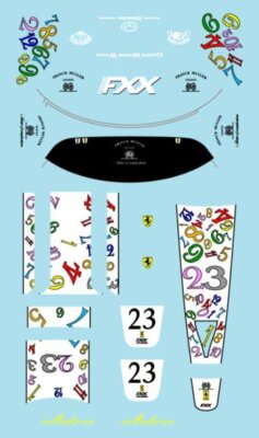 Museum collection 1/24 Ferrari FXX Franck Muller Decal for Tamiya