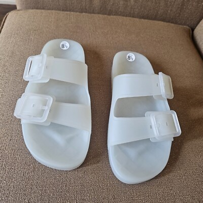 Balenciaga MALLORCA Transparent Plastic Buckle Slide Sandals