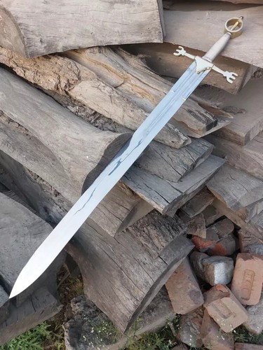Anillo Irlandés Empuñadura Espada Ancha Listo para Batalla Espada Funcional Con Vaina de Madera - Imagen 2 de 4