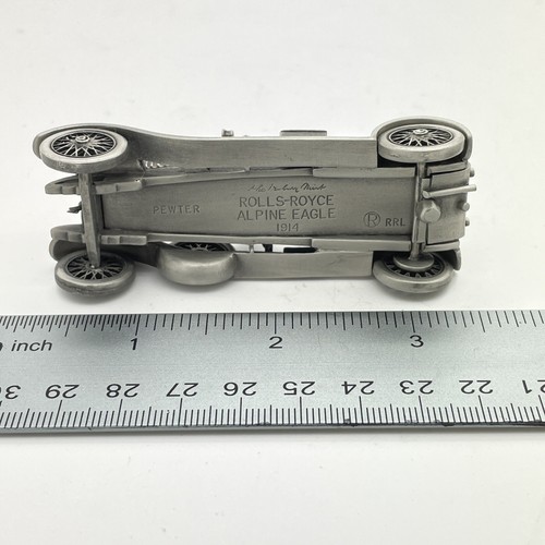 DANBURY MINT CLASSIC 1914 ROLLS ROYCE ALPINE EAGLE PEWTER MODEL CAR - Picture 5 of 5