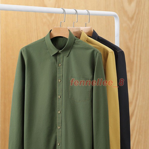 Mens Clothes Dress Shirts Long Sleeves Luxury Formal Casual Cotton Shirts Tops - Picture 7 of 30
