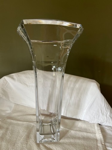 MIKASA Exposure 24% lead crystal 14" Vase, rare - retired - Picture 2 of 7