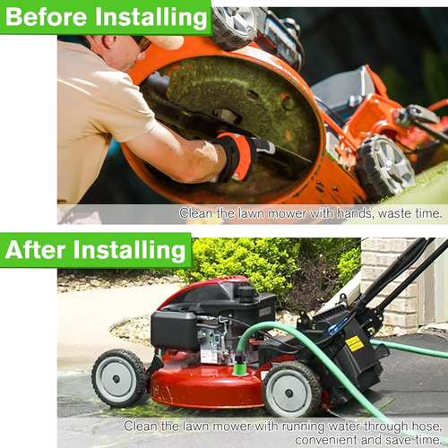 Lawn Mower Deck Wash Kit, Deck Wash Adapter Quick Connect Attachment Kit, Riding - Picture 7 of 12