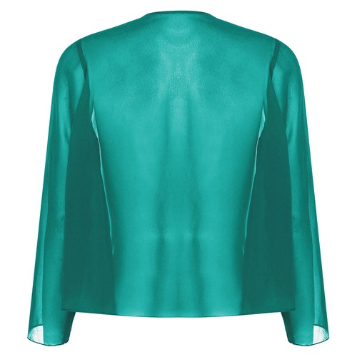 Womens Shiny Sequins Rhinestones Cardigan Open Front Bolero Jackets Cover-up - Bild 15 von 66